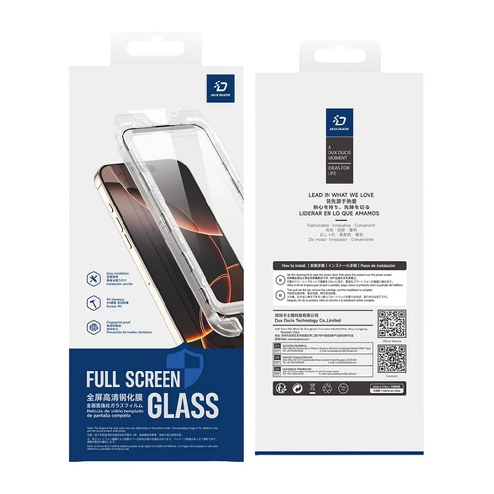 DUX DUCIS iPhone 17 Pro / iPhone 18 Pro ROGA screen protector glass 2.5D 9H black GP-183413