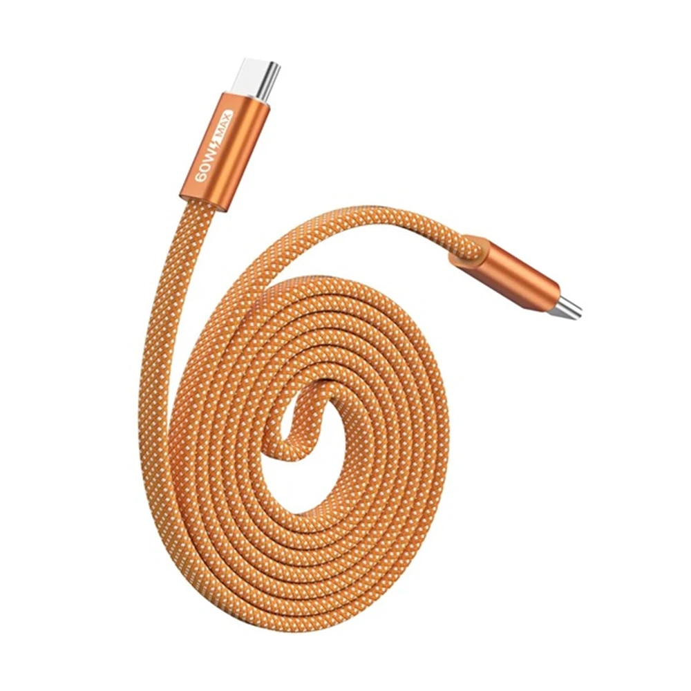 DUX DUCIS AUTO data cable Type-C - Type-C 60W PD 3.0 magnetic flat 100cm orange GP-183438