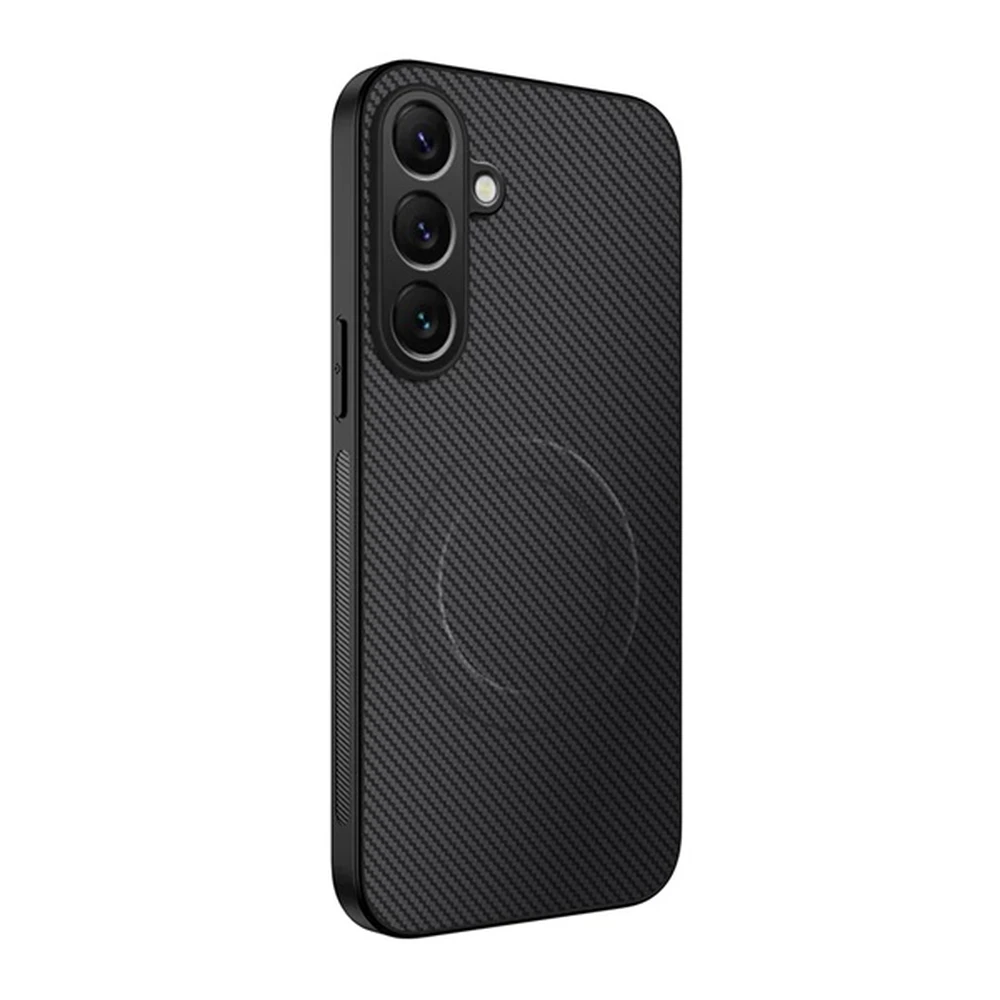 GIGAPACK Szilikon telefonvédő karbon minta mágneses Samsung Galaxy A37 5G fekete GP-183593