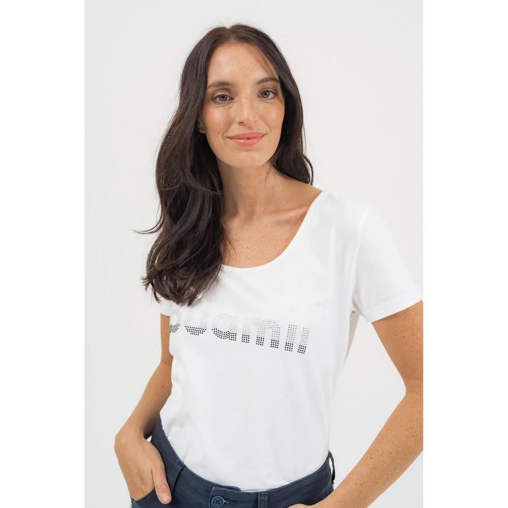 BUDMIL Strasszos karcsúsított polo Female XS white