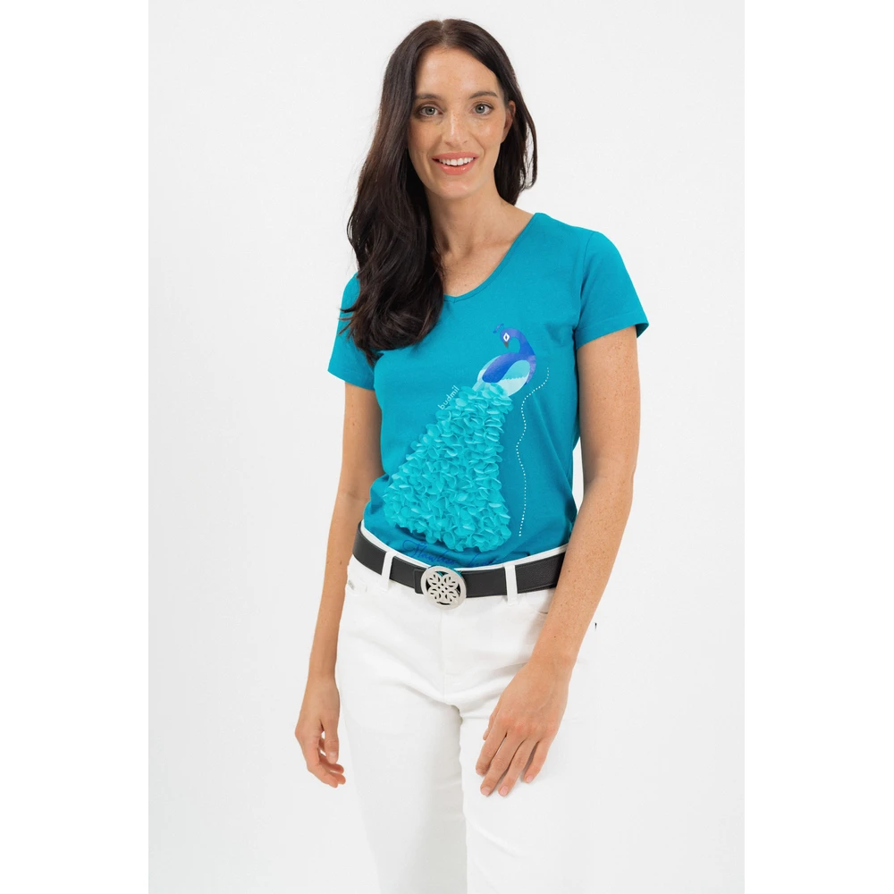 BUDMIL Polo textil rátétekkel Female XXL blue