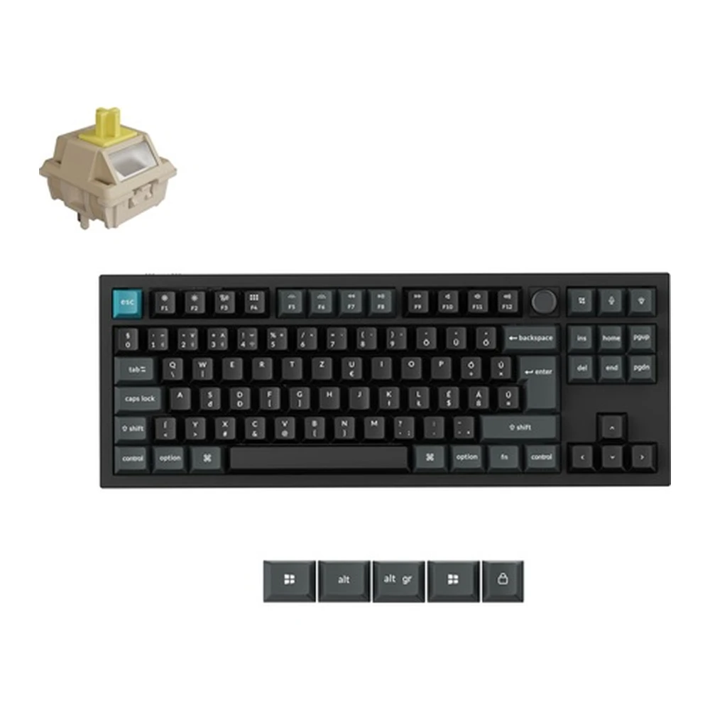 KEYCHRON Q3 Ultra 8K QMK Wireless Silk POM Banana Hungarian black Q3U-M4P-HU