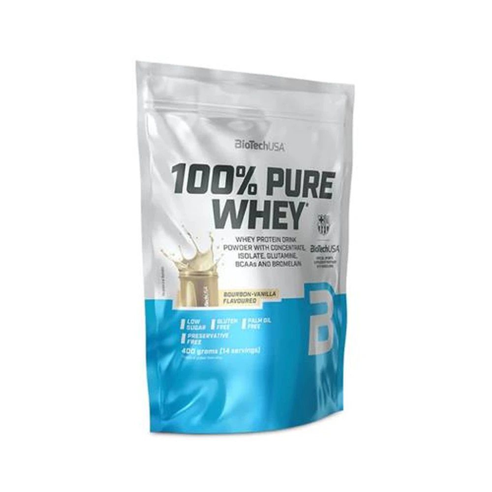 BIOTECH USA 100% Pure Whey tejsavófehérjepor bourbon vanilla 400g KHEBIOUSA117