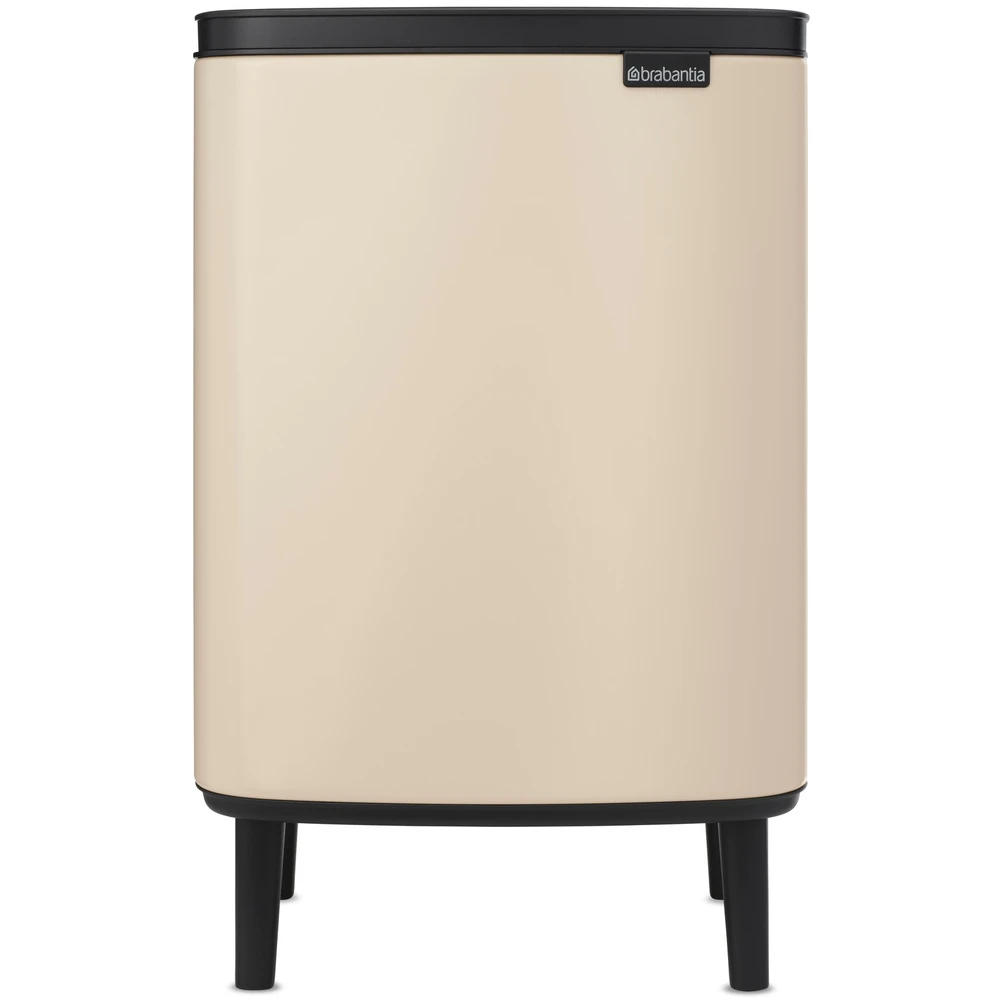 BRABANTIA Bo Waste Bin Hi waste collection Soft-Close 12L lábakon standing steel bright beige 251665 BR251665