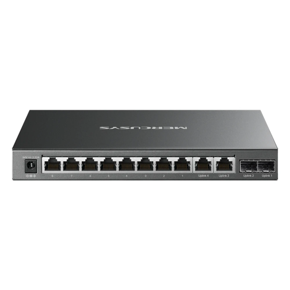 MERCUSYS 12-Port Gigabit Unmanaged Switch 8-Port PoE+ 2x SFP MS112GMP
