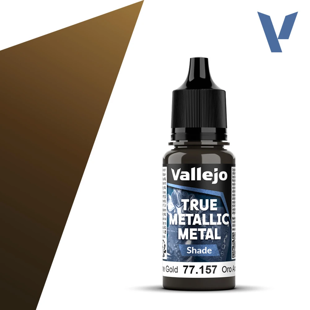 VALLEJO True Metallic Metal Shade Arcane Gold arany akrilfesték 18ml VAL77157