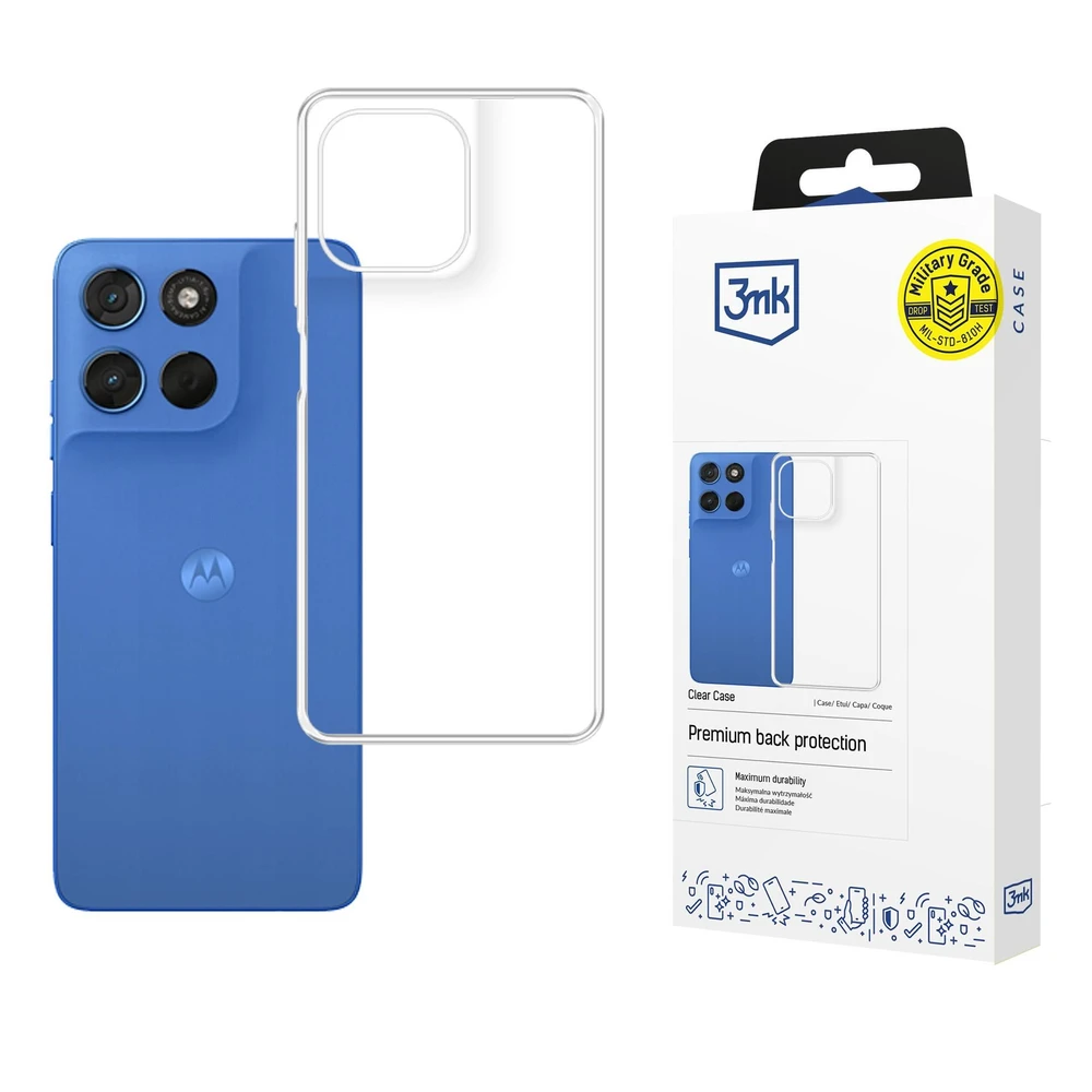 3MK Clear Case back plates Motorola Moto G57 transparent
