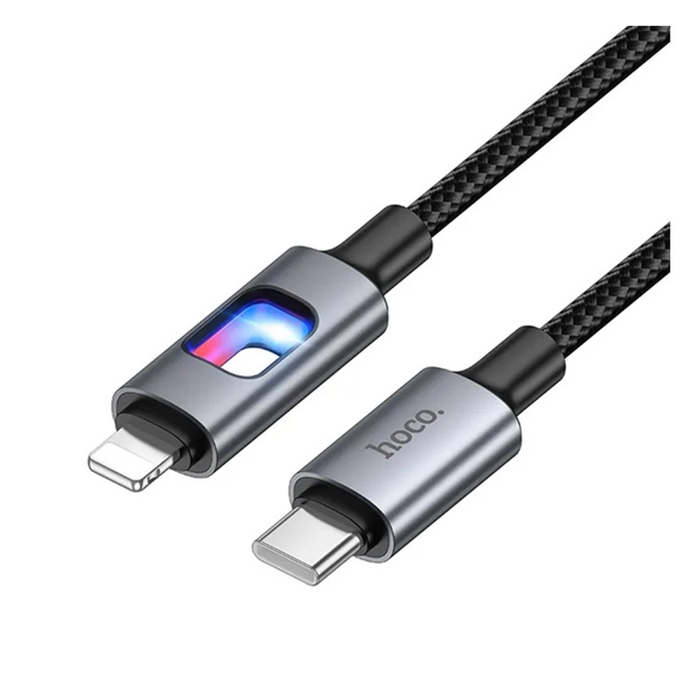 HOCO USB 2.0 Type C Lightning Töltő/adat Black 1.2m U144_C_L_B