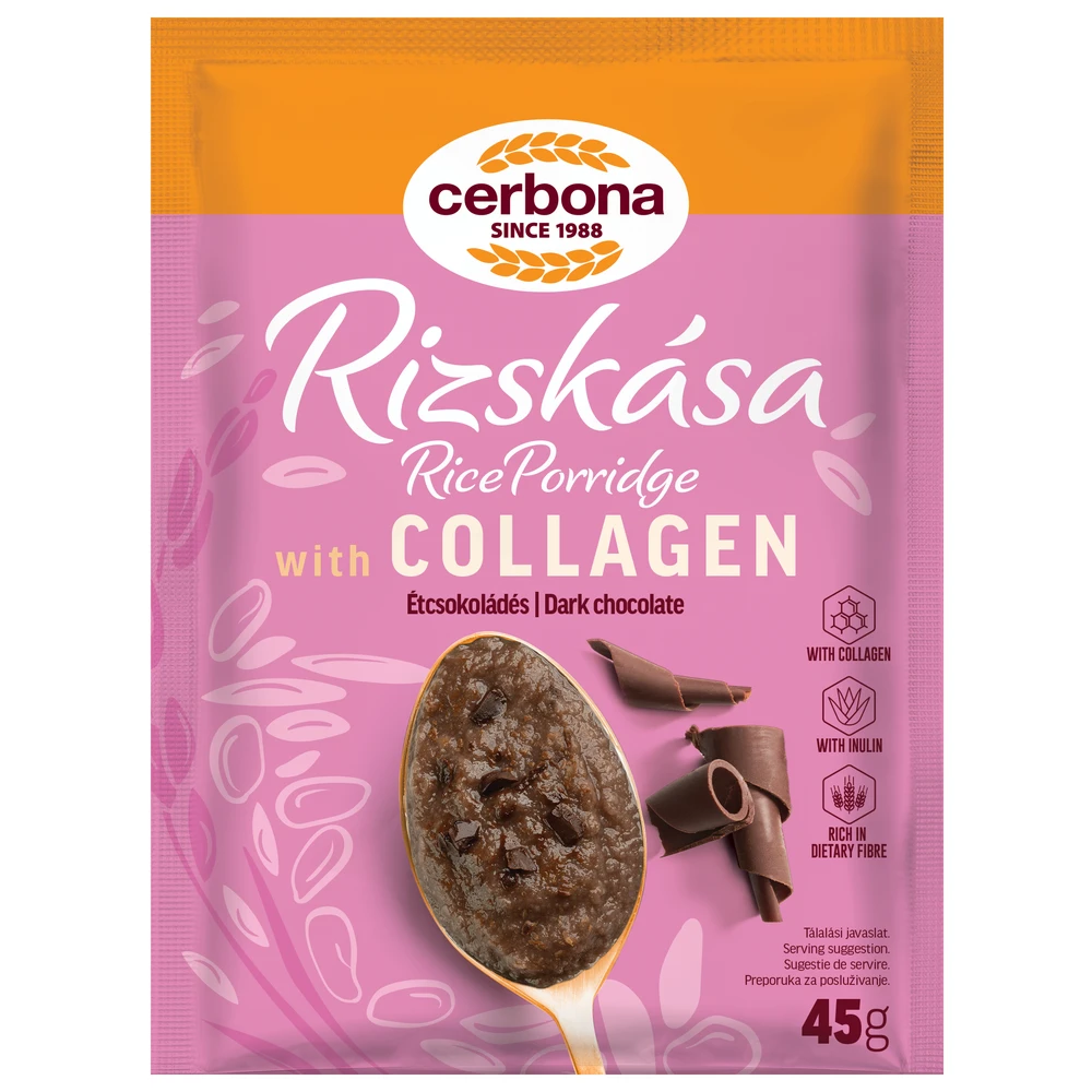 Cerbona rizskása étcsokis kollagénnel 45 g 101218