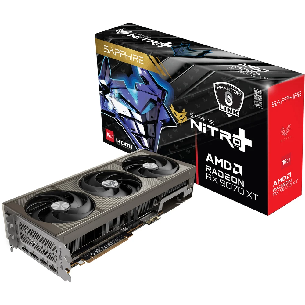 SAPPHIRE Radeon RX 9070 XT 16GB GDDR6 NITRO+ Phantom Link OC PCIE 11348-08-20G