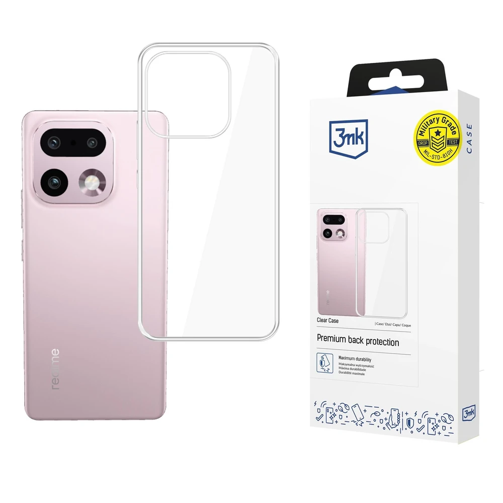 3MK Clear Case back plates Realme 16 Pro+ 5G transparent