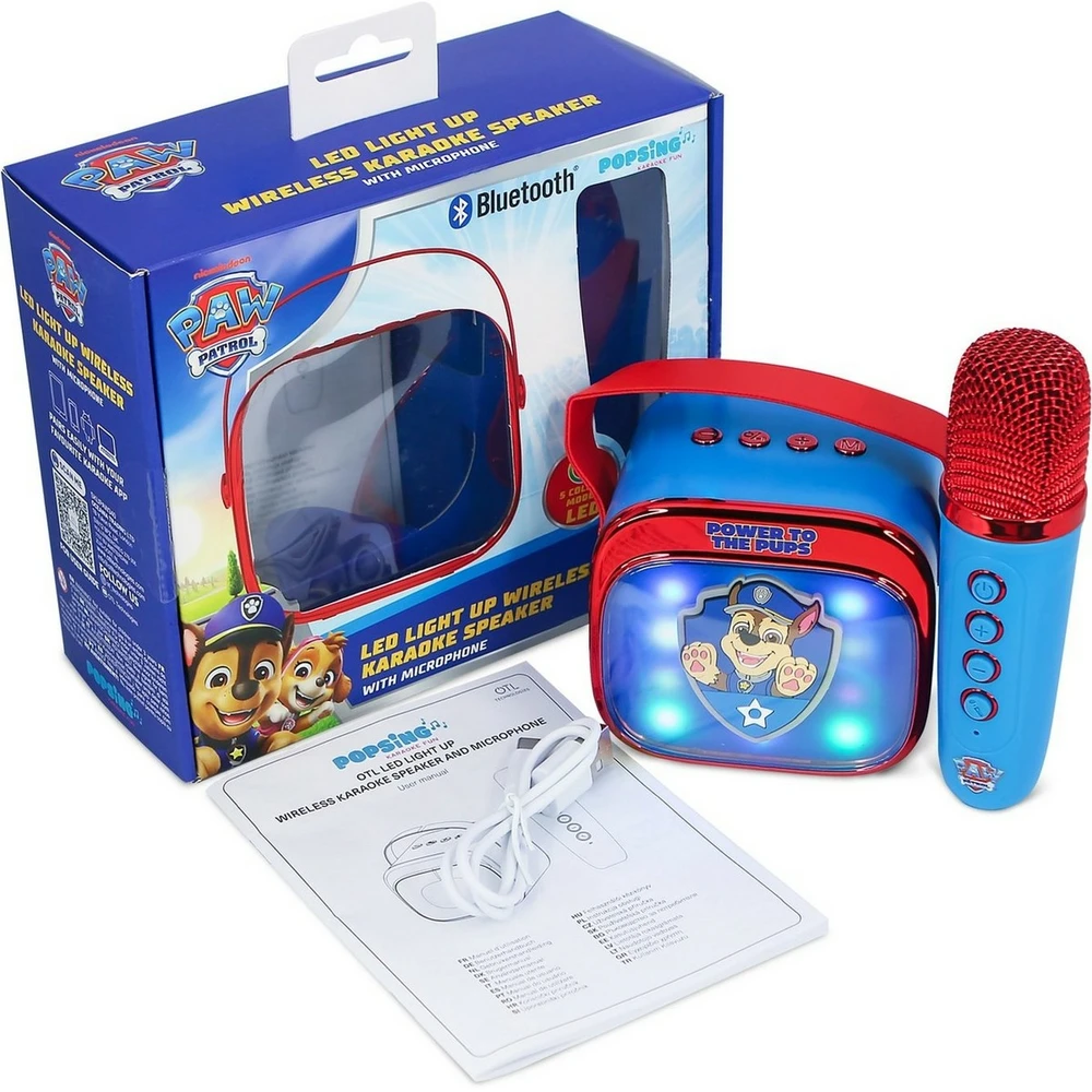 OTL TECHNOLOGIES PAW Patrol PopSing LED karaoke hangszóró mikrofonnal MW2809762