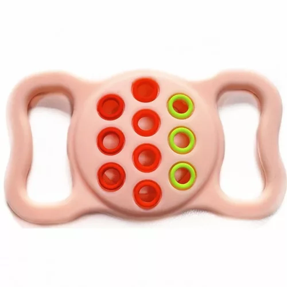 WOOZE AirTag Pet Guard szilikon tok nyakörvre rózsaszín/színes SP115073