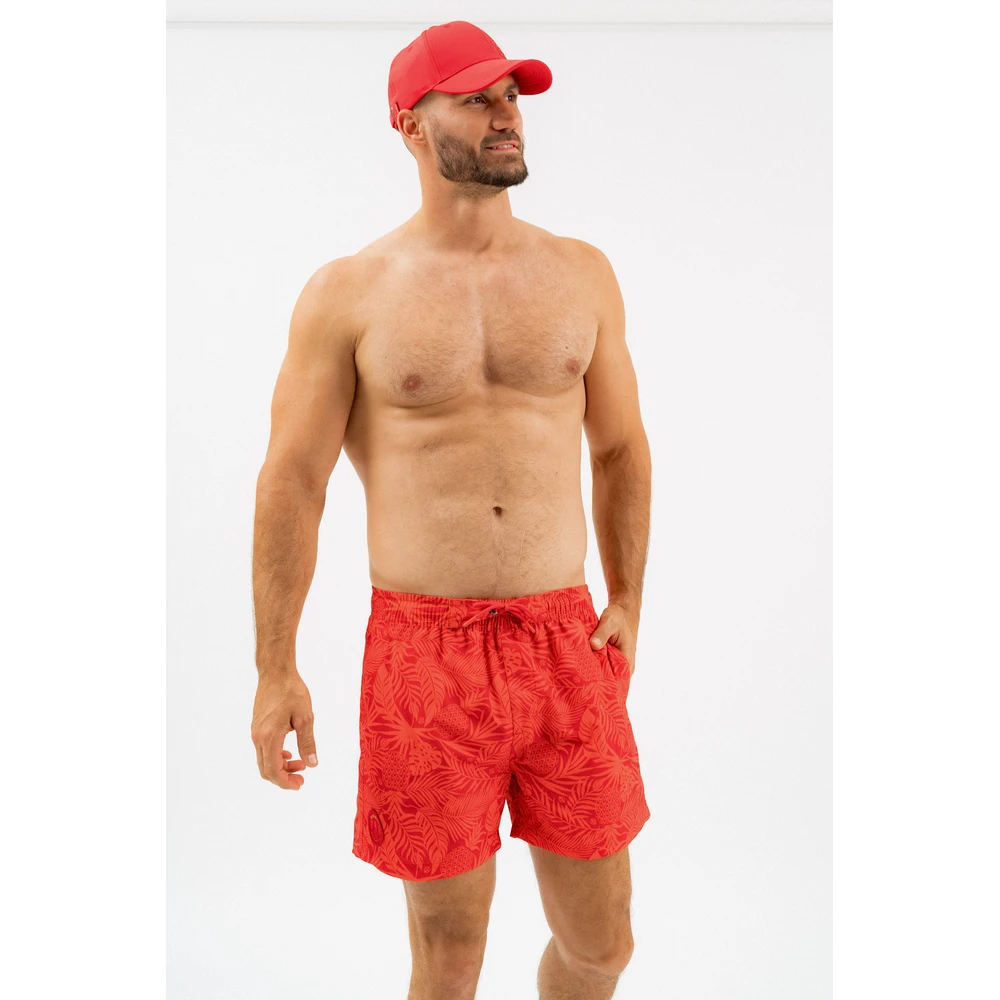BUDMIL Beach short Man M piros-narancs