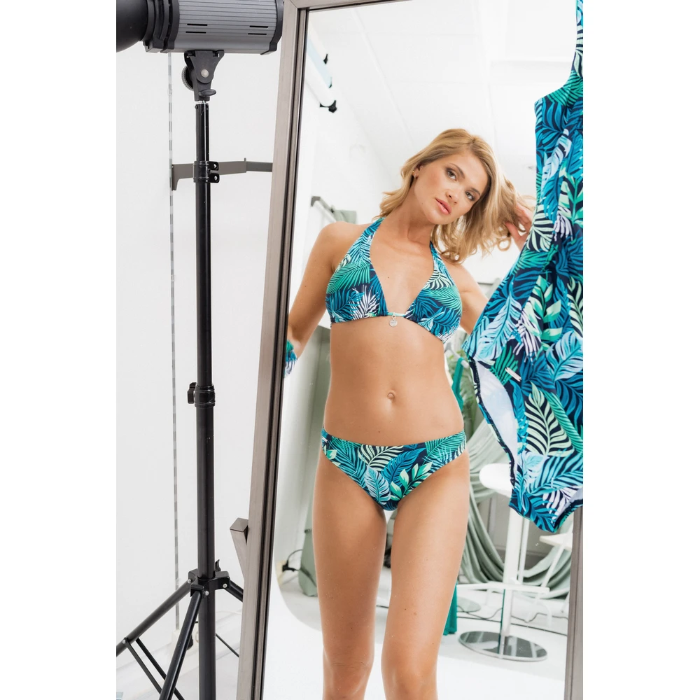 BUDMIL Bikini lower Female L s.kék-zöld