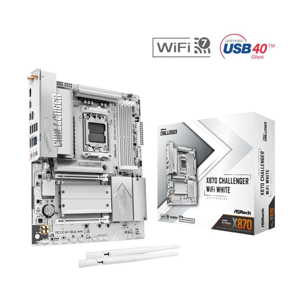 ASROCK X870 Challenger WiFi Fehér X870 CHALLENGER WIFI WHITE