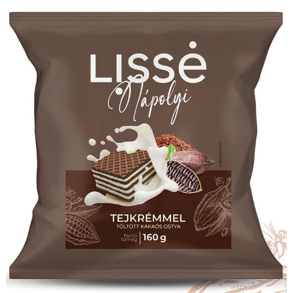 Lissé tejkrémmel charged cocoa ostya 160g 101850
