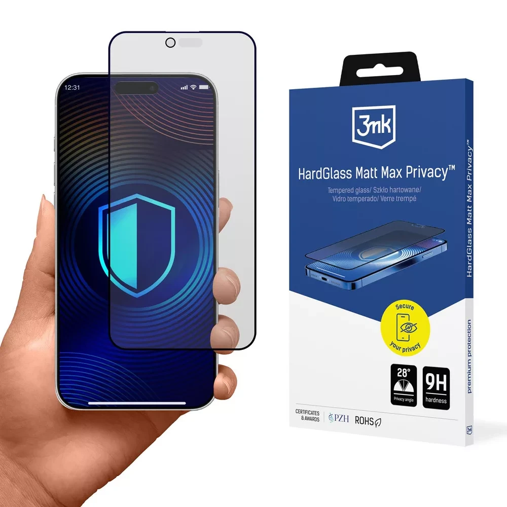 3MK Hardglass Max Privacy képernyővédő üveg Apple iPhone Air