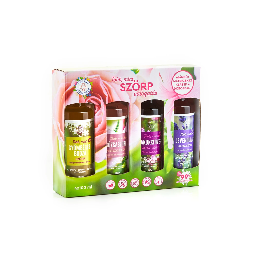 Bálint csemegék more mint syrup selection rózsás 4x100ml 101892