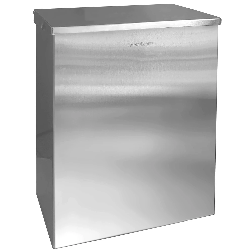 GREENCLEAN mural Leaf intim waste collection alulról üríthető 5L r.m. steel silk GCPH