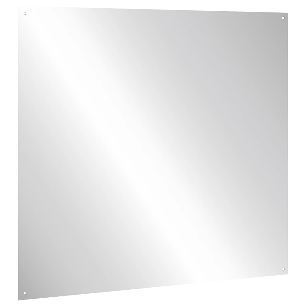 GREENCLEAN Vandálbiztos rozsdamentes acél tükörlap 600x600mm furatolt GCRM600600F