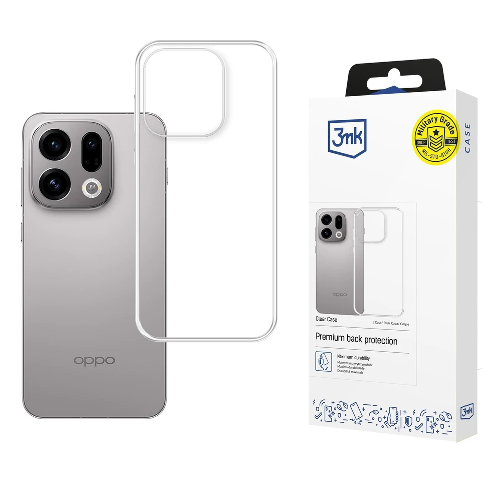 3MK Clear Case back plates Oppo Find X9 transparent