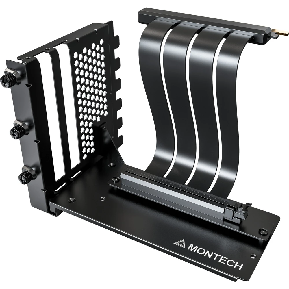 MONTECH Vertical GPU mounting kit PCIe 4.0 riser cable black 20cm Vertical GPU Mounting Kit (B)