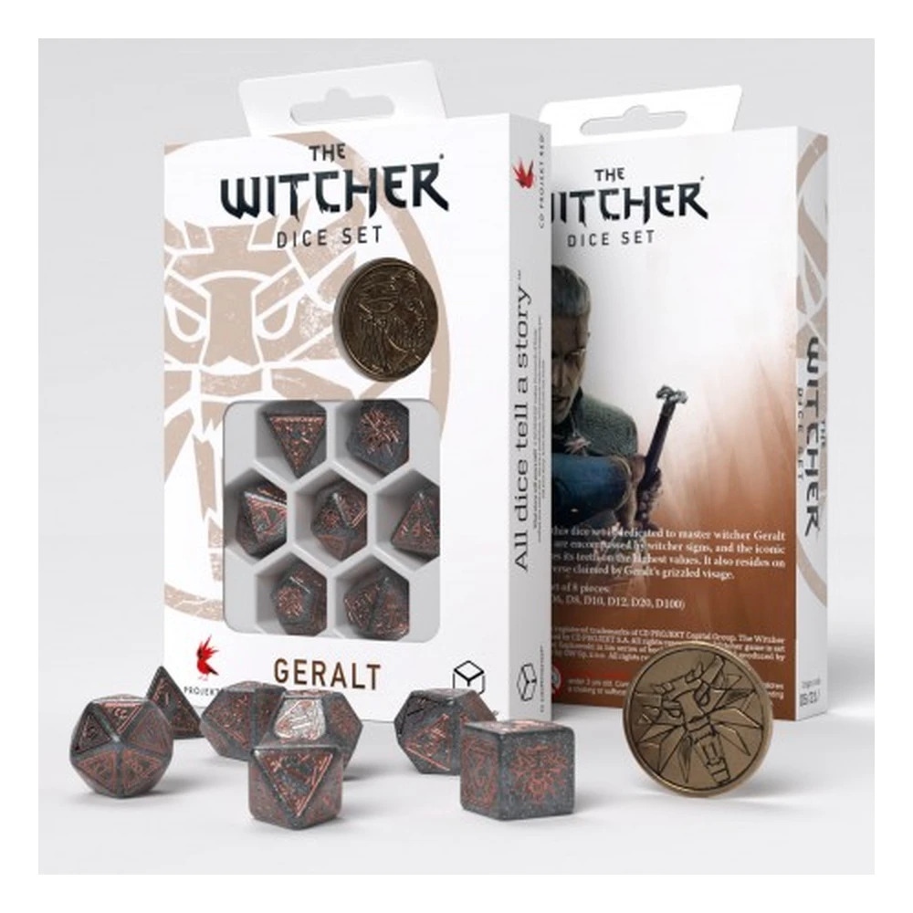 Q WORKSHOP Witcher dobókocka stock - Geralt Price of Neutrality bronze DNDDICE214