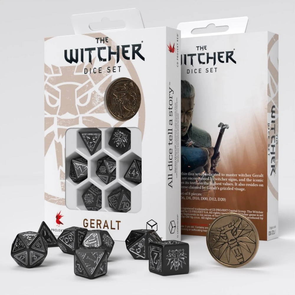Q WORKSHOP Witcher dobókocka stock - Geralt: Az silver kard DNDDICE219