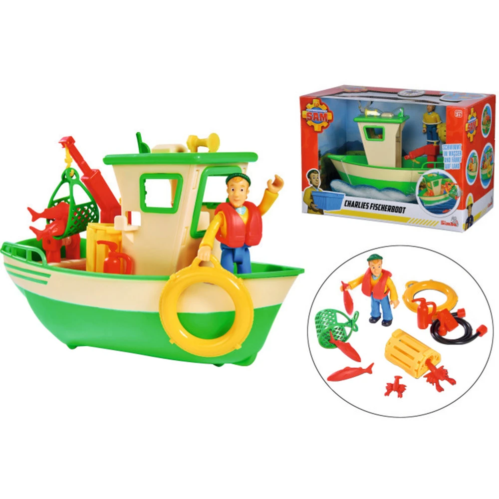 SIMBA Sam a fireman Charlie halászhajója figures 109252574