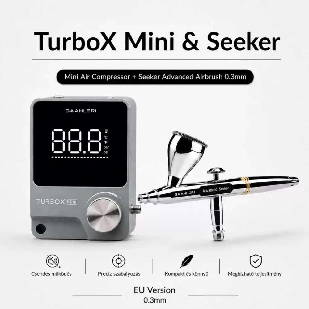 GAAHLERI Turbox Mini Kit festékszóró pisztoly kompresszorral GAA47606