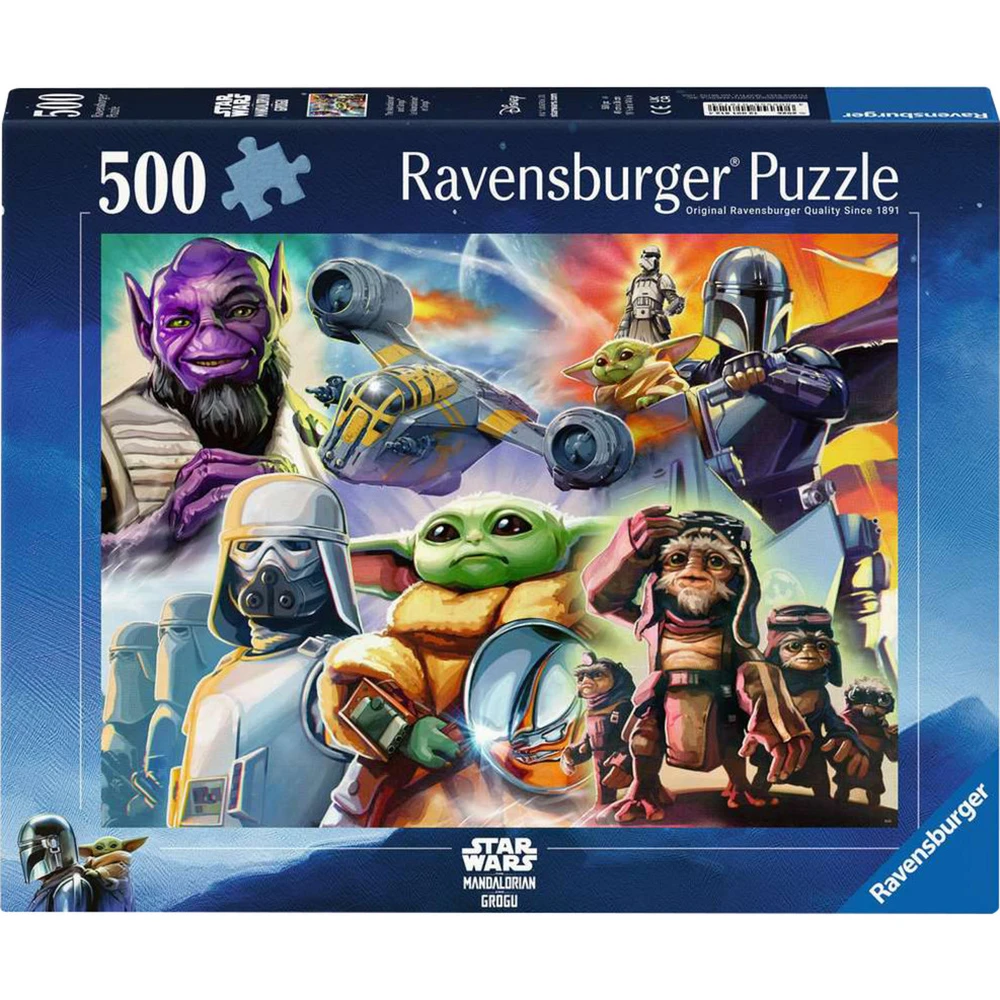 RAVENSBURGER Puzzle játék 500 darabos The Mandalorian és Grogu 12001812