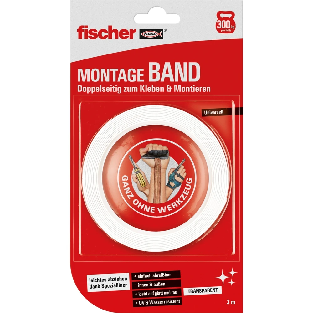 FISCHER Transparent szerelőszalag üveghez and műanyaghoz 3 m 545955