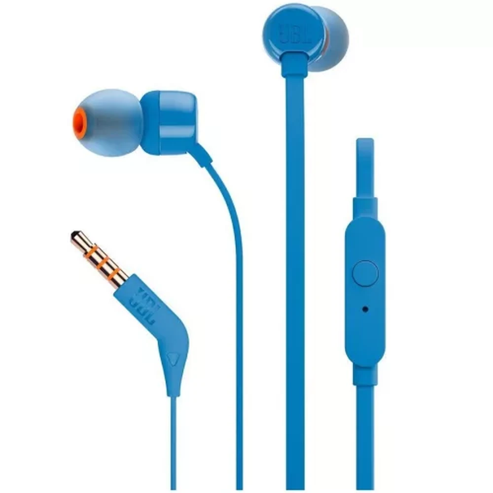 JBL Tune 110 wired earphone blue T110BLUE