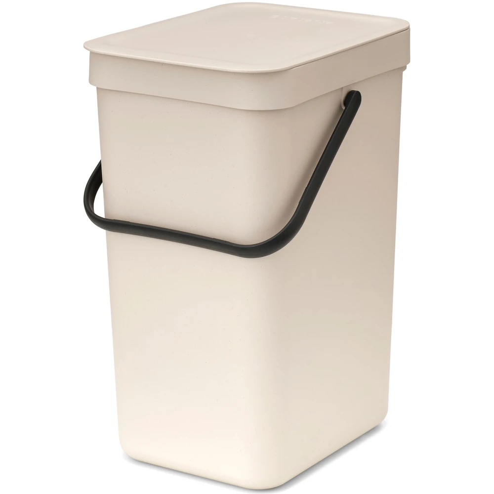 BRABANTIA Sort & Go kitchen trash can felnyitható cover handle 12L bright beige - 251726 BR251726