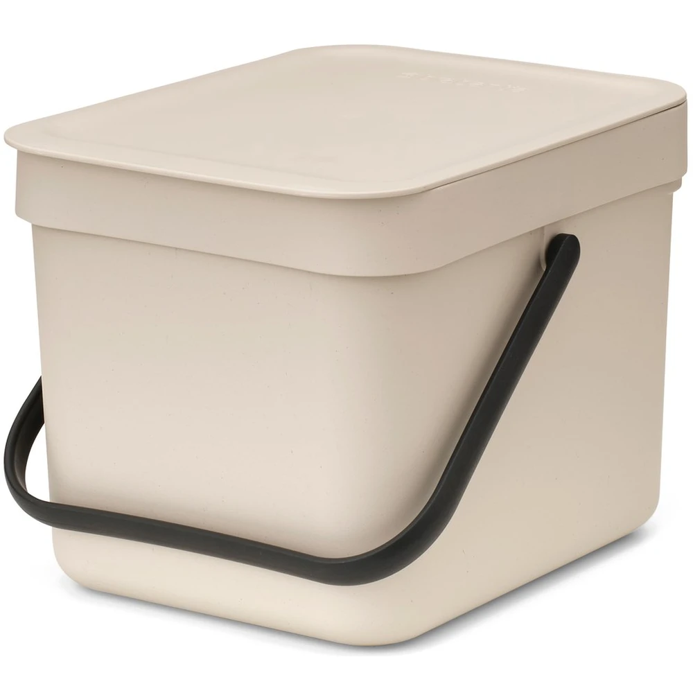 BRABANTIA Sort & Go kitchen trash can felnyitható cover handle 6L bright beige - 251702 BR251702