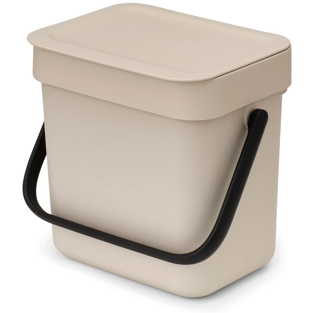 BRABANTIA Sort & Go kitchen trash can felnyitható cover handle 3L bright beige 251689 BR251689