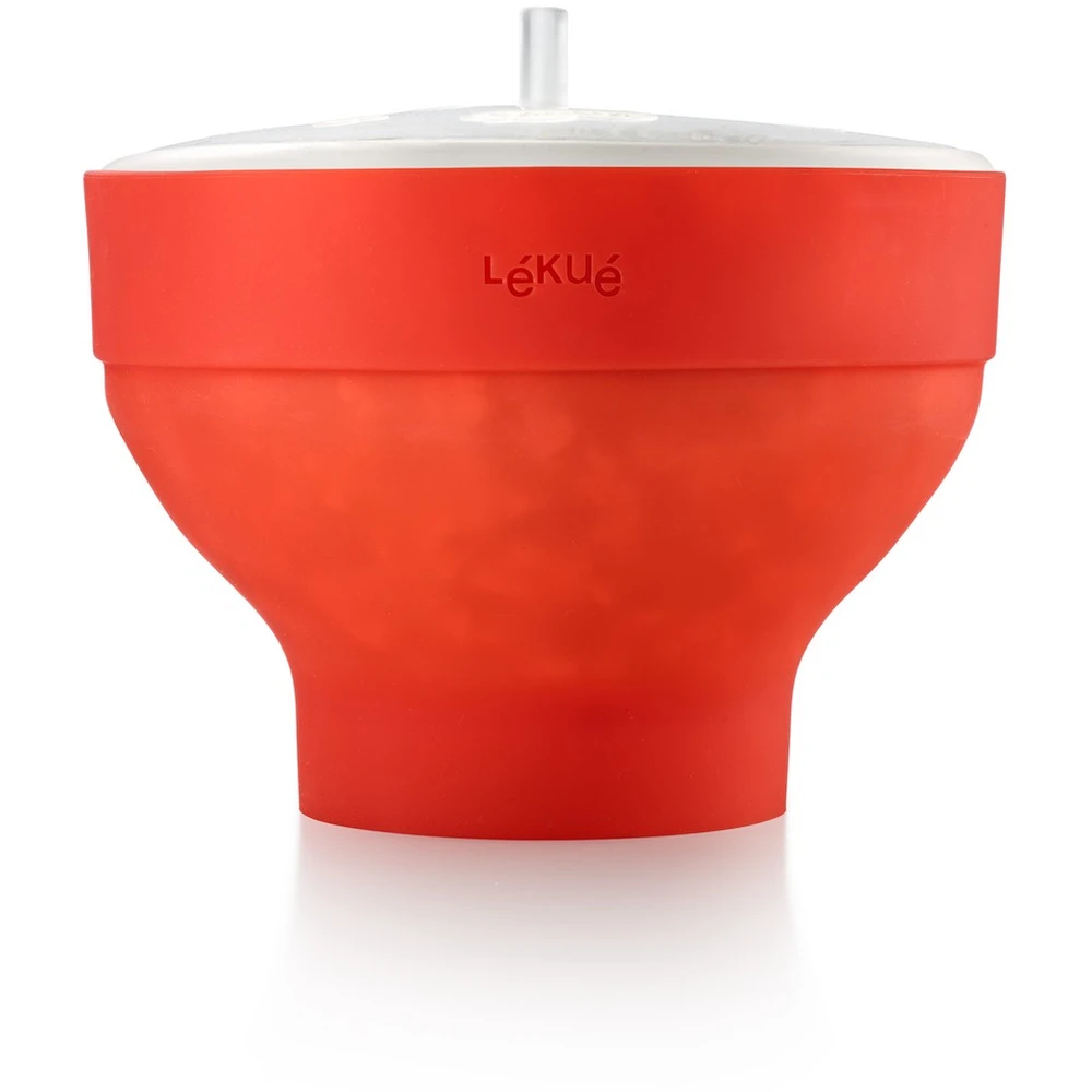 LÉKUÉ Microwave PopCorn Maker popcorn maker lid 28L foldable silicone red LK881640