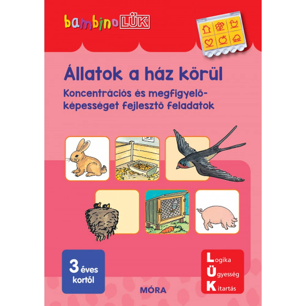 Állatok a ház körül - Koncentrációs és megfigyelőképességet fejlesztő feladatok BK24-207996