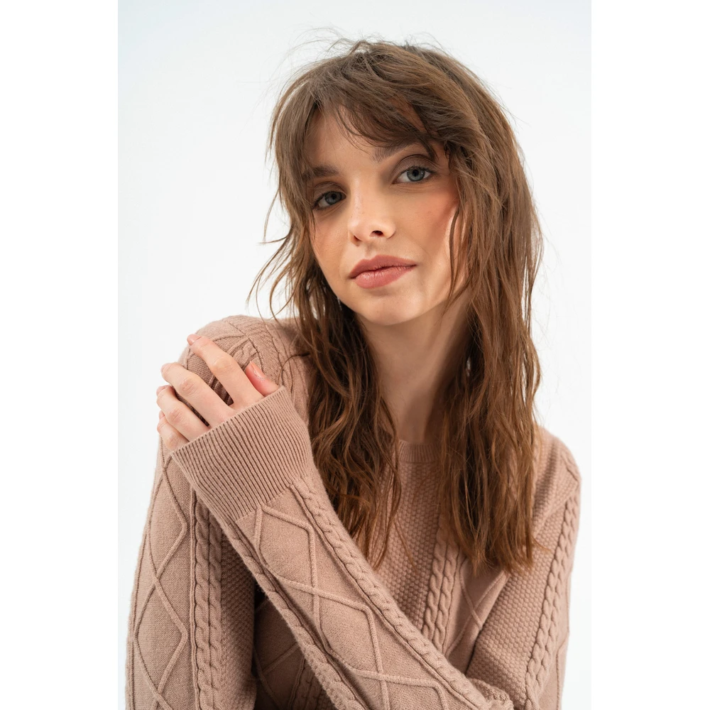 BUDMIL Környakú bound sweater Female XL beige