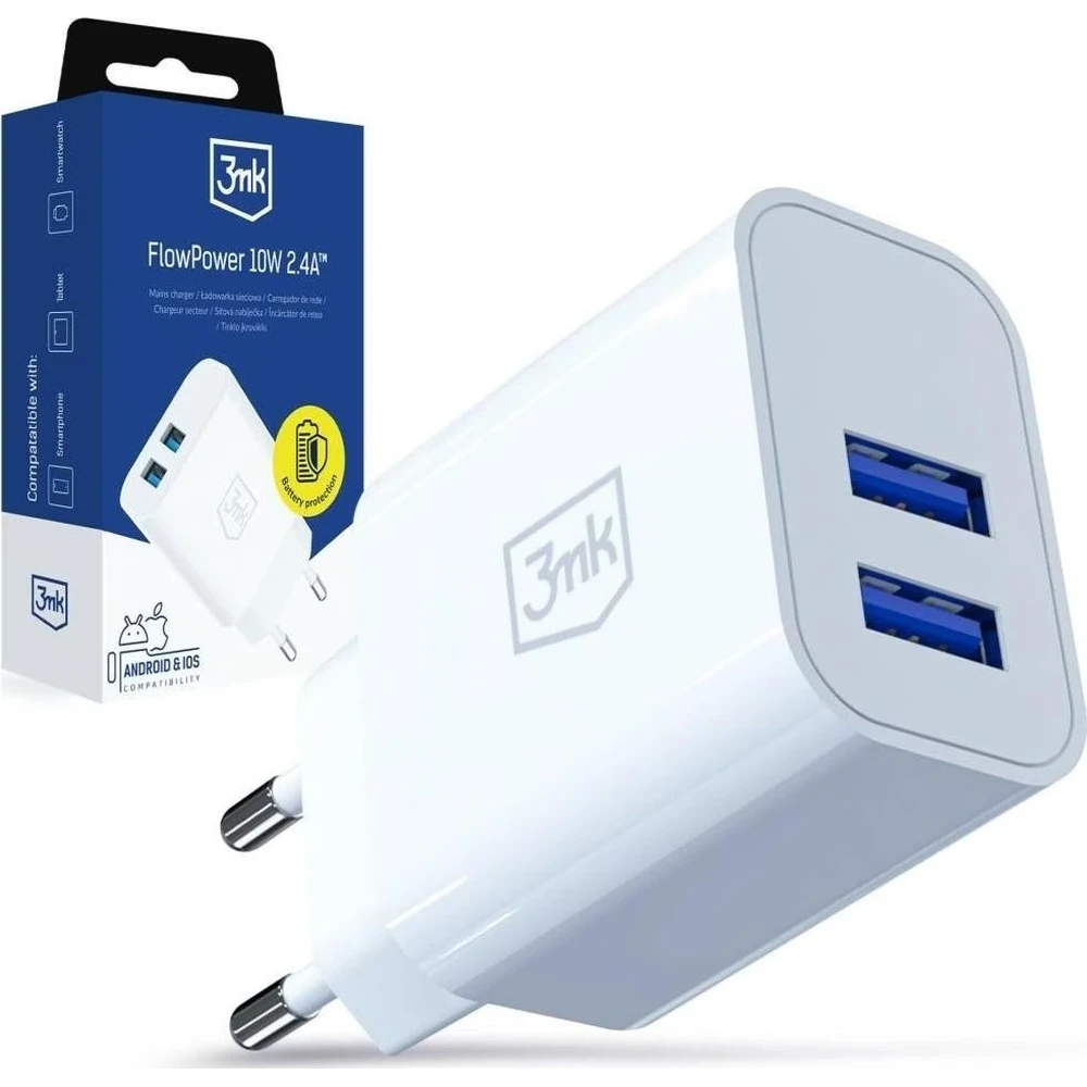 3MK FlowPower 10W 2.4A 2A white