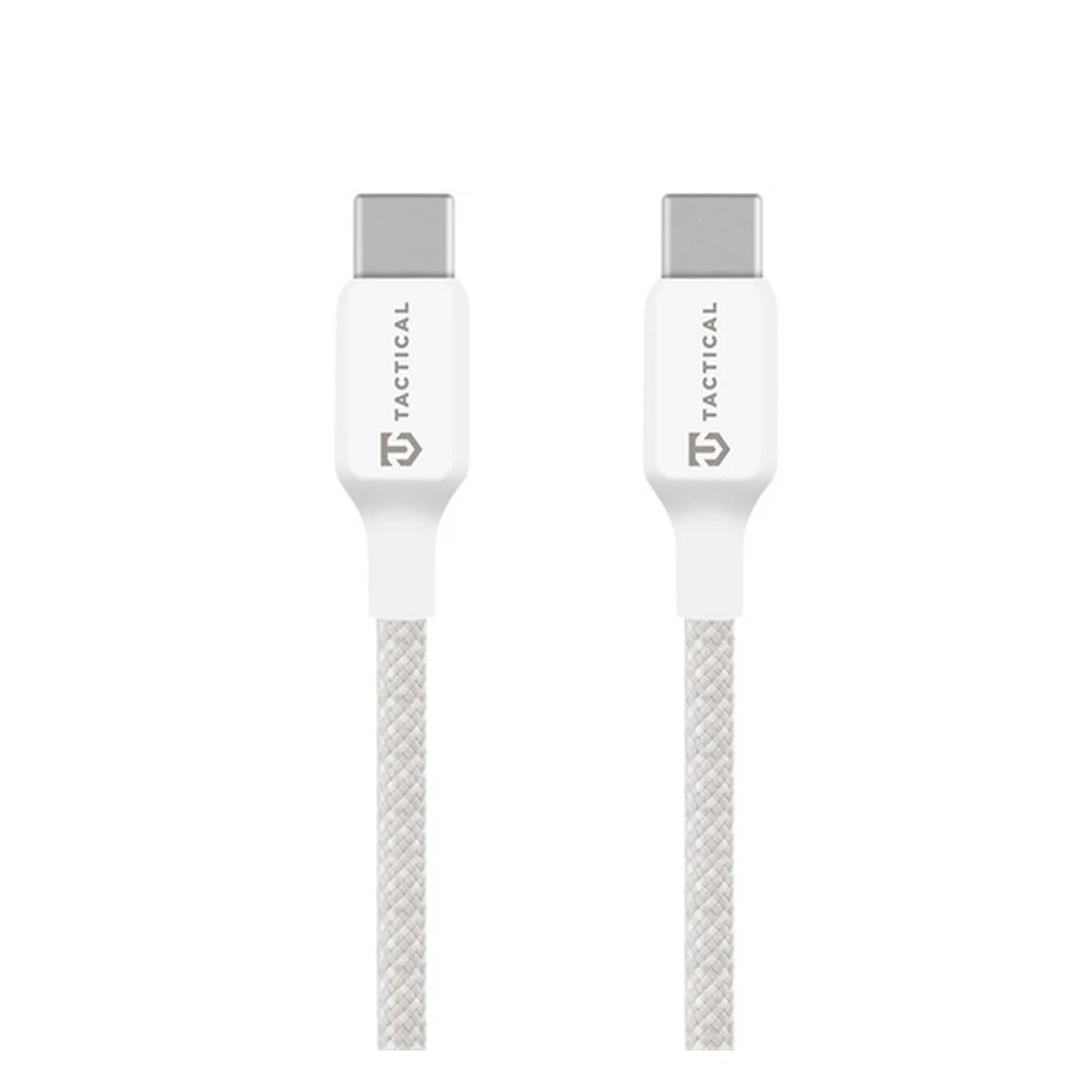 TACTICAL Stitch Thread Type-C / Type-C töltő- és adatkábel 60W 2m fehér 57983126595