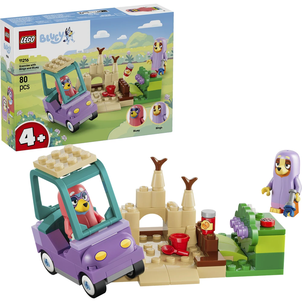 LEGO Bluey Oma Bingóval and Blueyjel 11216