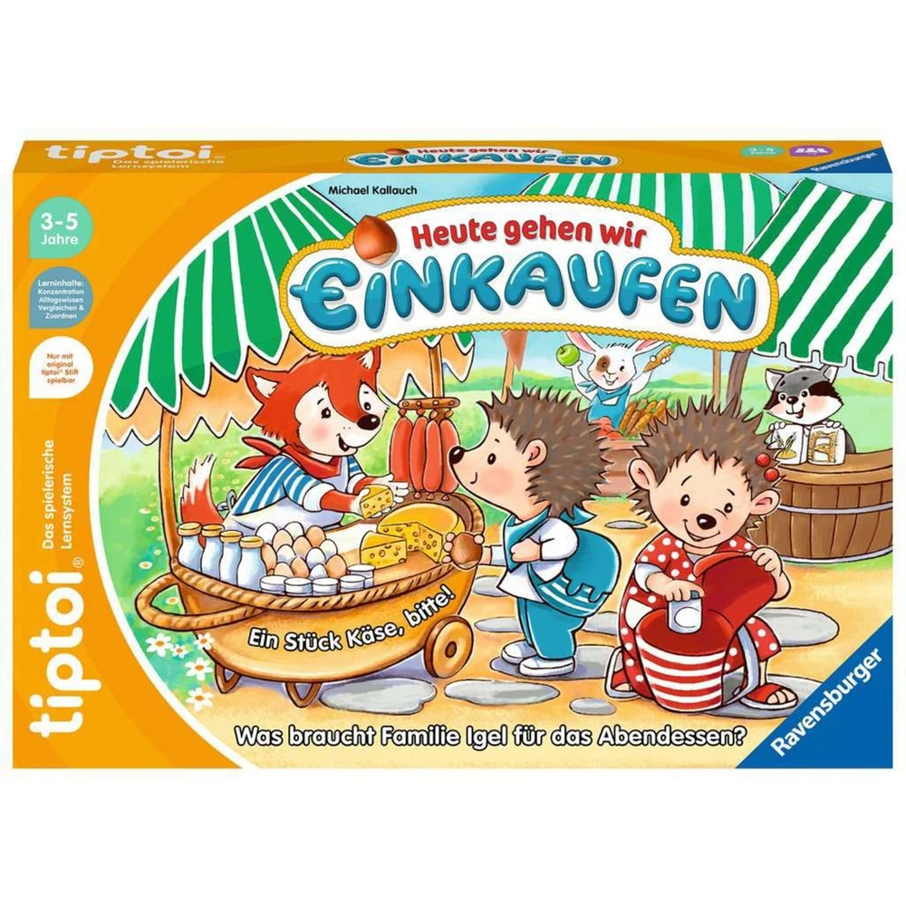 RAVENSBURGER TIPTOI Heute gehen wir einkaufen társasjáték NÉMET nyelvű 00119