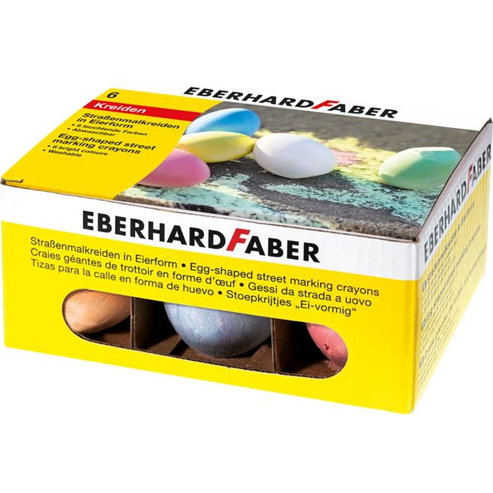 EBERHARD-FABER Aszfaltkréta egg form 6 color TFCEF526510