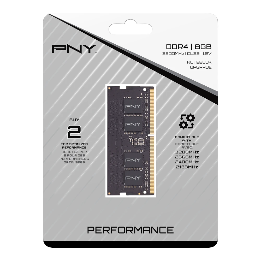 PNY 8GB Notebook DDR4 3200MHz CL20 MN8GSD43200-SB