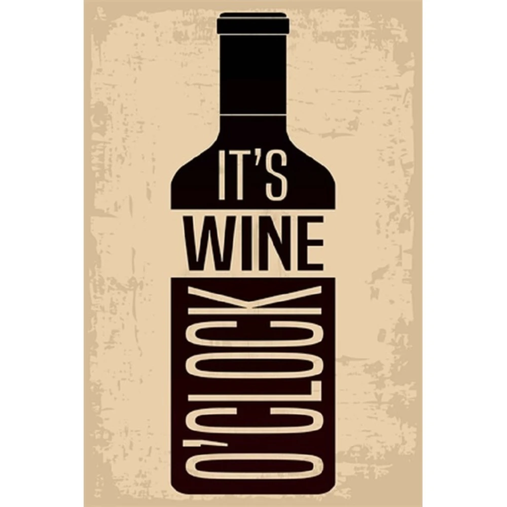 PF Its wine oclock 20x30 cm retro dekor fémtábla
