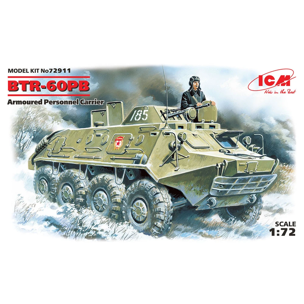 ICM 1/72 BTR-60PB Soviet armored troop carrier vehicle model ICM72911