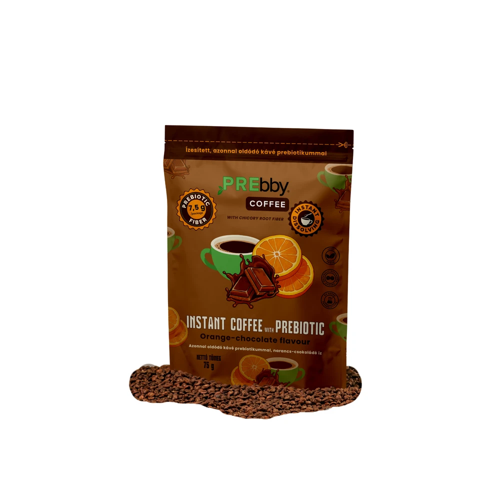 PREbby instant kávé prebiotikummal narancs-csokoládé 75 g 102896