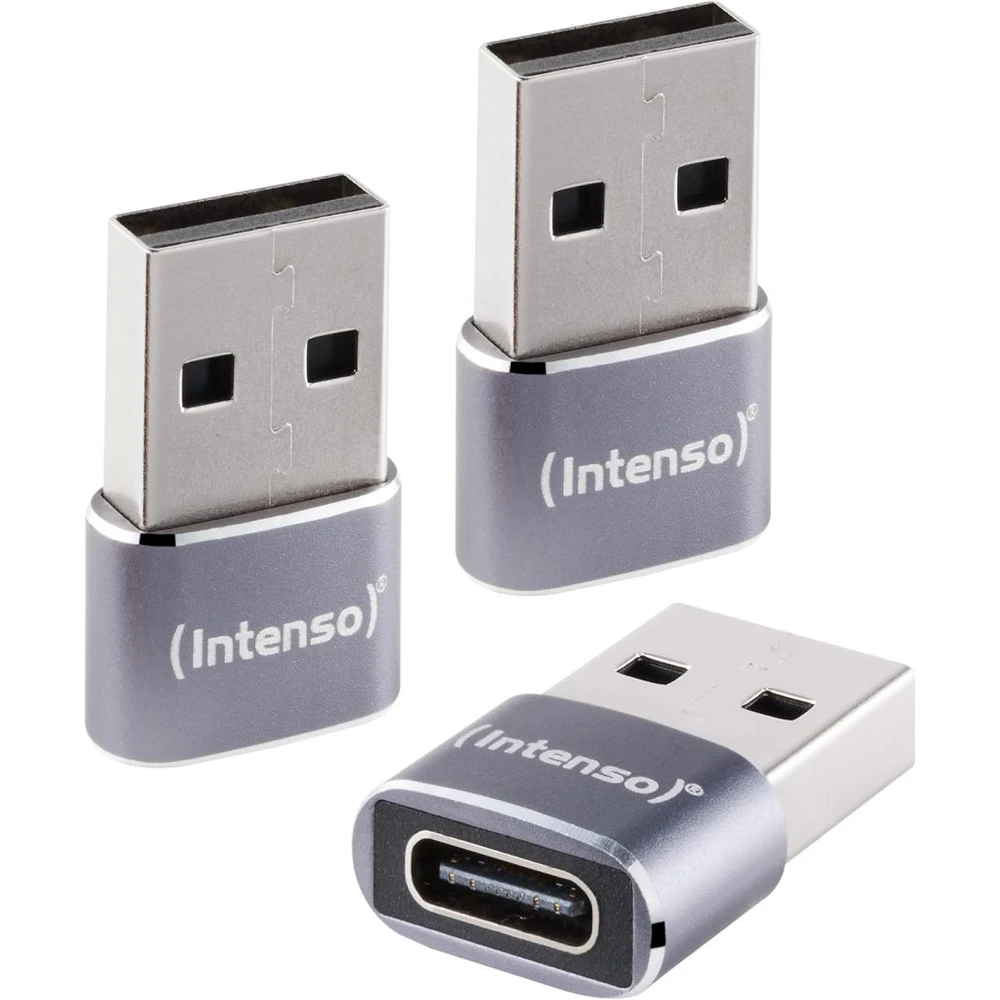 INTENSO USB 2.0 Type C Átalakító Szürke 3-Pack 7600013